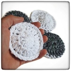 Handmade Plarn Plastic Yarn Cotton Dish Scrubbers 